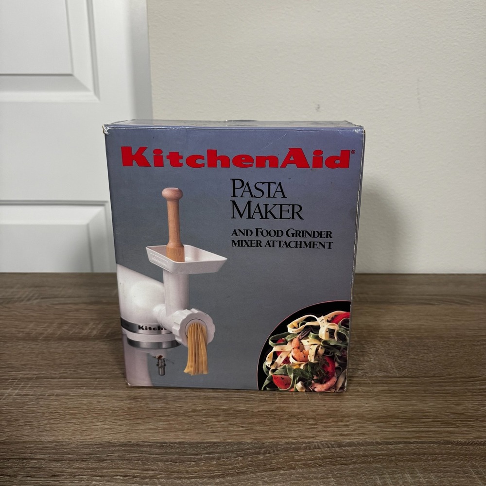KitchenAid Pasta Maker and Food Grinder Mixer Attachment Model SNFGA White